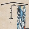 U Shaped Shower Curtain Rod (Both sides: 31.5"-47", Middle: 34.7"-43")