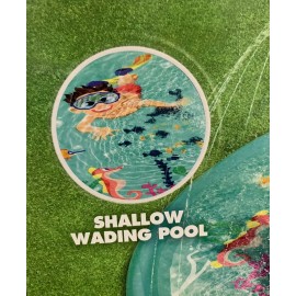 Bestway 11 Ft - Kids Underwater Adventure Water Sprinkler Pad | Backyard Wading Pool