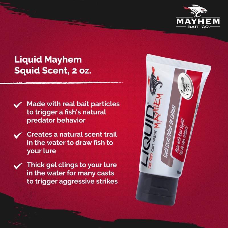 Liquid Mayhem Fish Attractant and Baitfish Scent. Best Fish Attractant