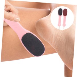 Mikinona 2pcs Double-sided Foot Scrub Pedicure Foot Sandpaper Pedicure Too Foot File Remover Foot Cuticle Remover Pedicure Tool Foot Scraper Foot Scrubber Foot Pumice Foot Rasp Plastic Pink