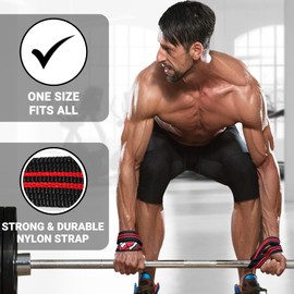 Stealth Sports Figure 8 Weight Lifting Straps – Anti-Slip Padded Cuffs for Wrist Support – Premium Nylon Lifting Straps for Deadlifts, Powerlifting, Bodybuilding – Hand Bar Grip Gym Workout Men Women
