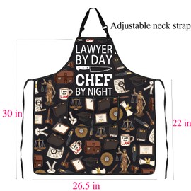 FUSTMW Lawyer Cooking Apron Attorney Lawyer Gifts Lawyer Appreciation Gifts Lawyer Kitchen Chef Baking Apron with Pockets (Lawyer Apron)