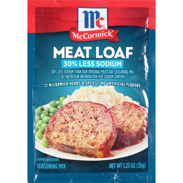McCormick Meat Loaf Seasoning Mix with 30% Less Sodium, 1.25 oz