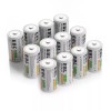 EBL D Cell Size NIMH Rechargeable Batteries 1.2V Battery +