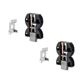 GedoTec® H3052 Wardrobe Holder with Keyhole Shape for Drilling in - Pack of 10 | Hanger with Diameter 30 mm | Plastic White | Furniture Fittings