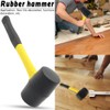 TOOLSTAR Rubber Hammer Mallet, 12oz Double Head Soft Hammer with