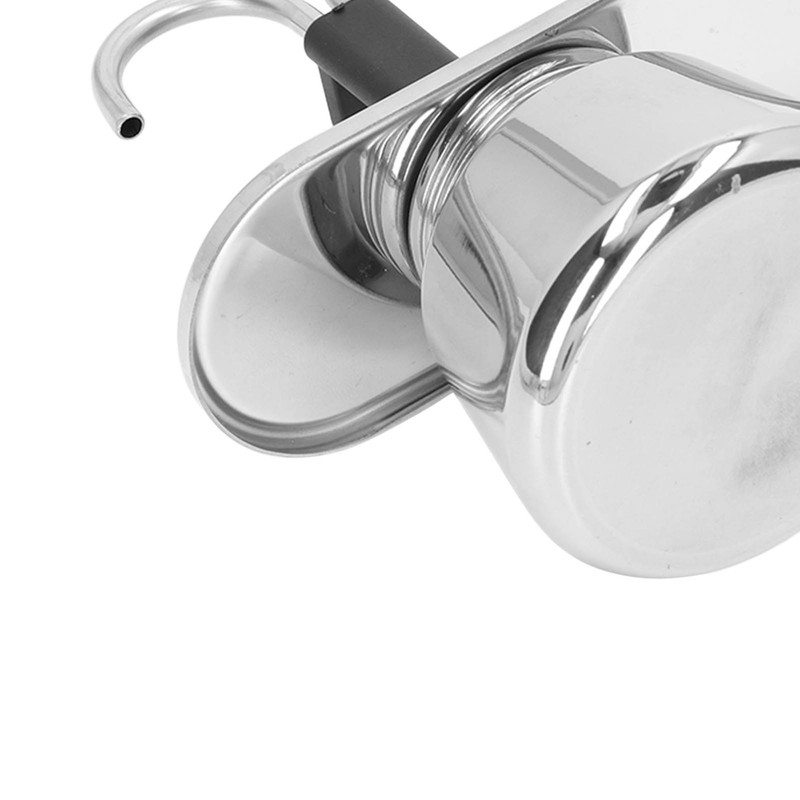 Moka Pot 100ml Dual Pipe Stainless Steel Durable Food Grade