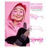 Colzzy 24 Pair Heart Shaped Rimless Sunglasses Transparent Candy Color