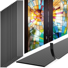 codree 180 Ft Silicone Stained Glass Lead Lines, Black Stained Glass Leading Strips, Self-Adhesive Glass Lead Lines Decals for Window Door Glass Surface