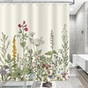 Generic Shower Curtain for Bathroom,Tropical Leaves Fabric Cloth Shower Curtains