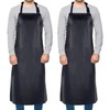 Homsolver 2 Pack Waterproof Rubber Vinyl Apron Chemical Resistant Work