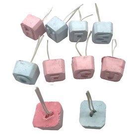 HAMKU 10 Pcs Hamster Volcanic Stone Molar Stone Small Pet Rabbit Chinchilla Guinea Pig Square Random Style, bronze