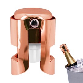 Rose Gold Champagne Stoppers with Stainless Steel Champagne Saver with Food Grade Silicone Leak proof Keep Fresh Suitable for Champagne, Cava, Prosecco and Sparkling (1)