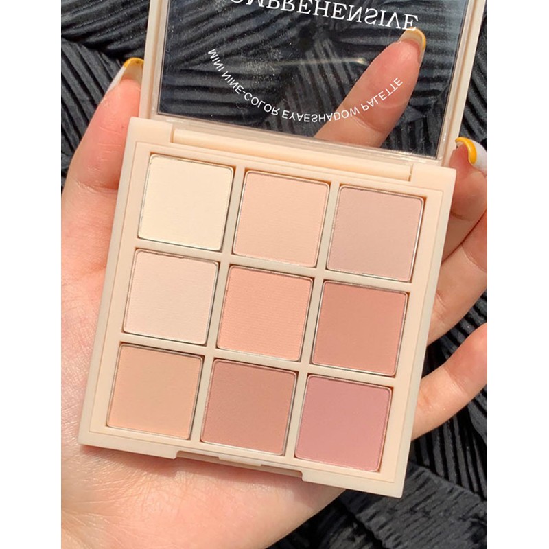 Erinde Matte Eyeshadow Palette - 9 Nude Tones, Long-Lasting Waterproof