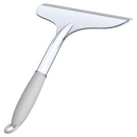 Multi-Purpose Squeegee for Window, Glass, Shower Door, Car, Heavy Duty Window Scrubber, Suction Hook Included, 10 inch(White & Gray)