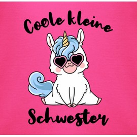 Shirtracer - Baby Bodysuit Long Sleeve Girl Boy - Siblings Brother and - Cool Little Sister with Unicorn, 1 Fuchsia