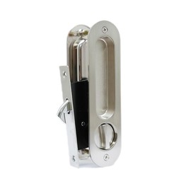 Sliding Pocket Door Lock Mortise Lock Handle Invisible Recessed Handle Latch Interior Furniture Wooden Door Lock/175mm-silver
