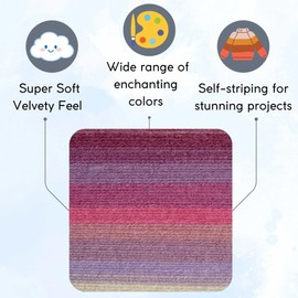 Lion Brand Mandala Wood Nymph 525-200 (6-Skeins - Same Dye Lot) DK Light Worsted #3 Acrylic Yarn for Crocheting and Knitting with Project Bag