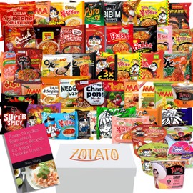 (30 Packs) Spicy Ramen Mystery Box - Adventure Across Asia's Hottest Noodles - Bundle with Fun Recipe Book "Asian Noodles Reinvented: Creative Recipes for Instant Noodle Lovers"