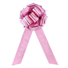 HCHENBOW Happy Birthday 14 Inch Big Red Bow,1Pcs Big Bow for Present,Big Gift Bow for Appliances,Bikes,Table Decorations and Party Events Decoration(pink)