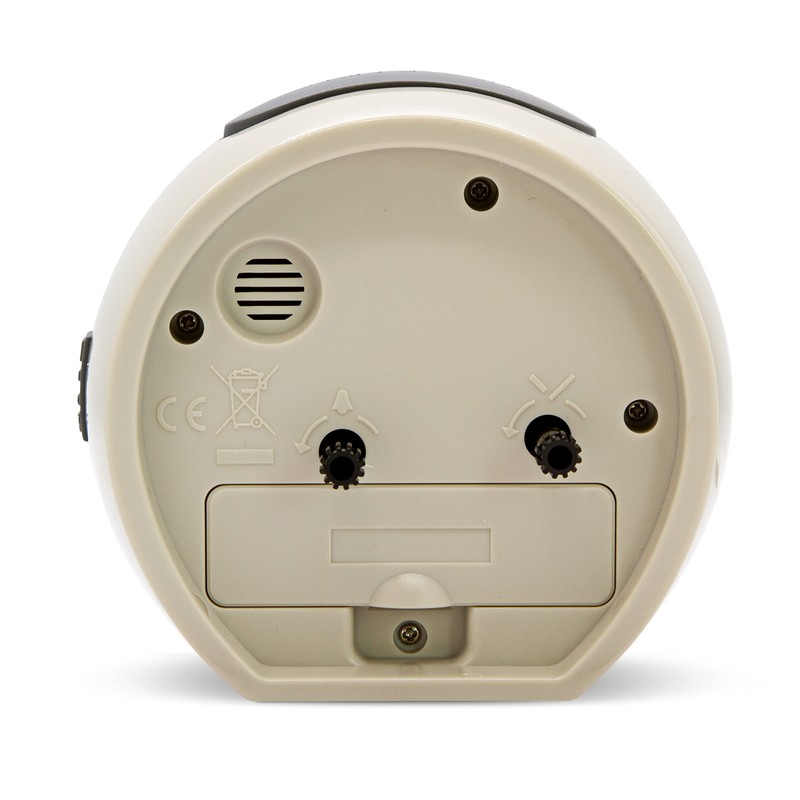 Acctim Grace Non-Ticking Sweep Analogue Bedroom Alarm Clock Earl Grey