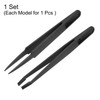 HARFINGTON 2Pcs 93301/93303 Precision Plastic Tweezers Kit 120mm Anti-static Flat