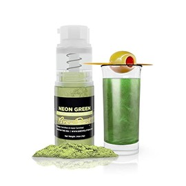 Neon Green Brew Dust Mini Pump Shimmery Drink Glitter | 100% Edible & Kosher | Beverages, Drinks & Cocktails (Neon Green)