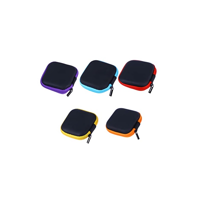 Mipcase 5Pcs Mini Earbud Case Portable Storage Pouch for Headphones