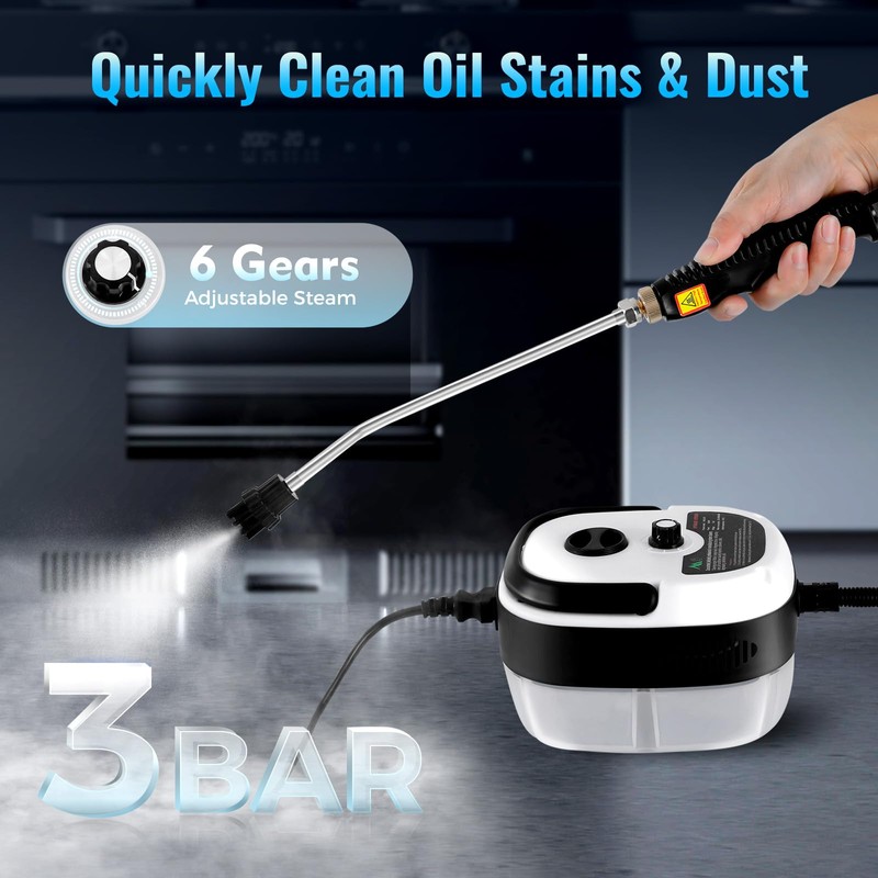 Handhold Steam Cleaner Machine, 110V 2500W High Pressure High Temperature