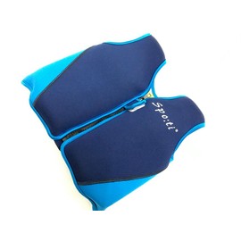 Titop Infant Baby Outdoor Sports Swim Vest Under 35 Lbs Children Swimming Learner Jacket Blue+Yellow with New Added Cross Belt Size Small for 1-3 Years