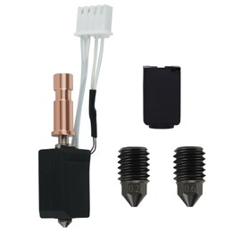 Upgrade Ceramic Hotend for Anycubic Kobra S1, Hot end Print Head Extruder Heater Block Heating Rod Thermistor Kit with 0.2/0.4/0.6mm Hardened Steel Nozzle for Kobra S1, Kobra S1 Combo