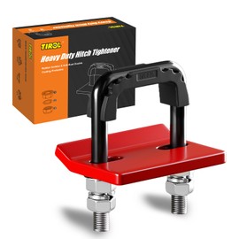 TIROL Hitch Tightener Anti-Rattle Clamp - Heavy Duty Hitch Stabilizer for 1.25" to 2" Trailer Hitches Reduce Movement on Hitch Mount Hitch Tray Cargo Carrier Bike Rack, RV Trailer Accessories (Red)