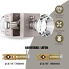 HIEMEY Privacy Glass Door Knob with Lock, Crystal Glass Door