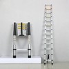 ChicFurnit Telescoping Ladder, 12.5FT Aluminum Extension Ladder with Non-Slip Feet