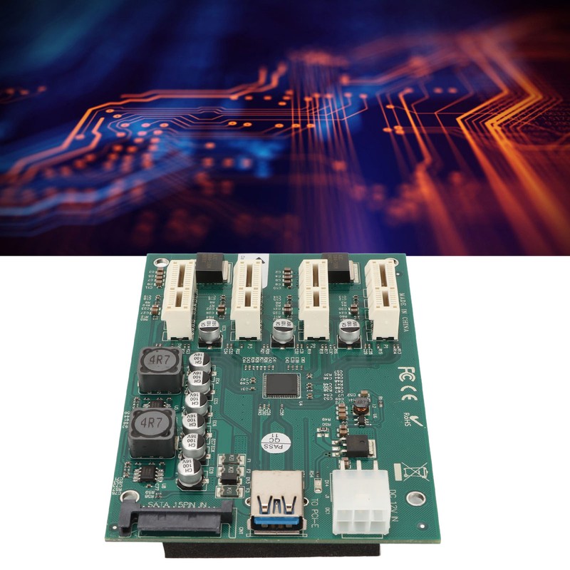 PCI E X1 to 4xPCI E X1 Adapter Card Plug