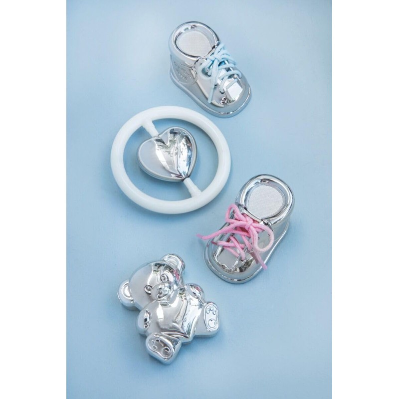 Baby's First Tooth Curl Box Silver Plated Shoe Trainers Boy