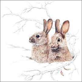 Serviette 'Schneehase' 20 Stück