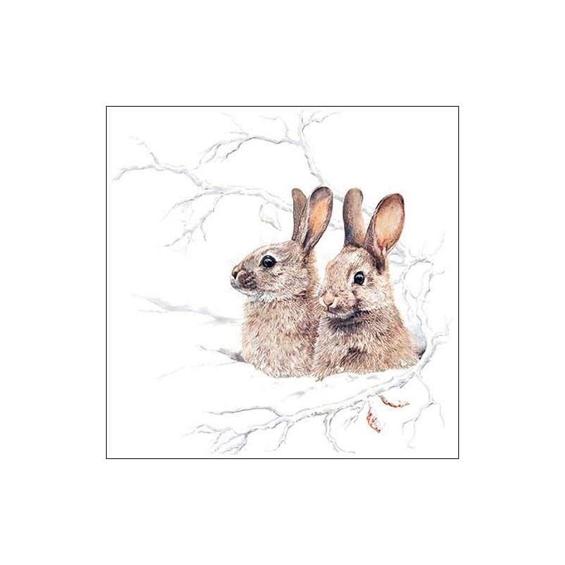 Serviette 'Schneehase' 20 Stück