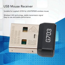 Topiky Ersatzempfänger für G703, USB-Empfänger für G703 für LIGHTSPEED Wireless Mouse, Wireless 2.4G Technology Portable Mouse Adapter