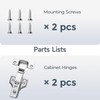 Cabinet Hinges,2 Pack Kitchen Cupboard Hinges Cupboard Hinges,Kitchen Door Cupboard