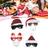 4pcs Santa Claus Cute Christmas Eyeglasses Costume Party Glasses Photography