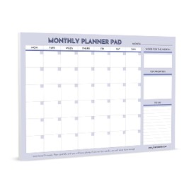 A4 Monthly Planner Pad - 50 Tear Off Sheet Undated Calendar Planning Pad by Live With INTENSHEN®