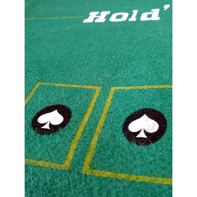 Craps & Texas Hold'em Poker Essentials Set: 2-Sided 6ft x