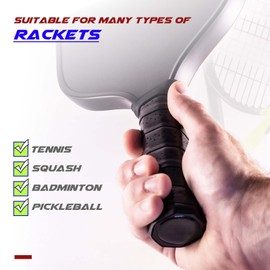 AccEncyc Multicolored Tennis Racket Grip Tape Anti Slip Perforated Tennis Overgrip Quick-Drying Badminton Overgrip Pickleball Racket Grip Tape, 8Pcs