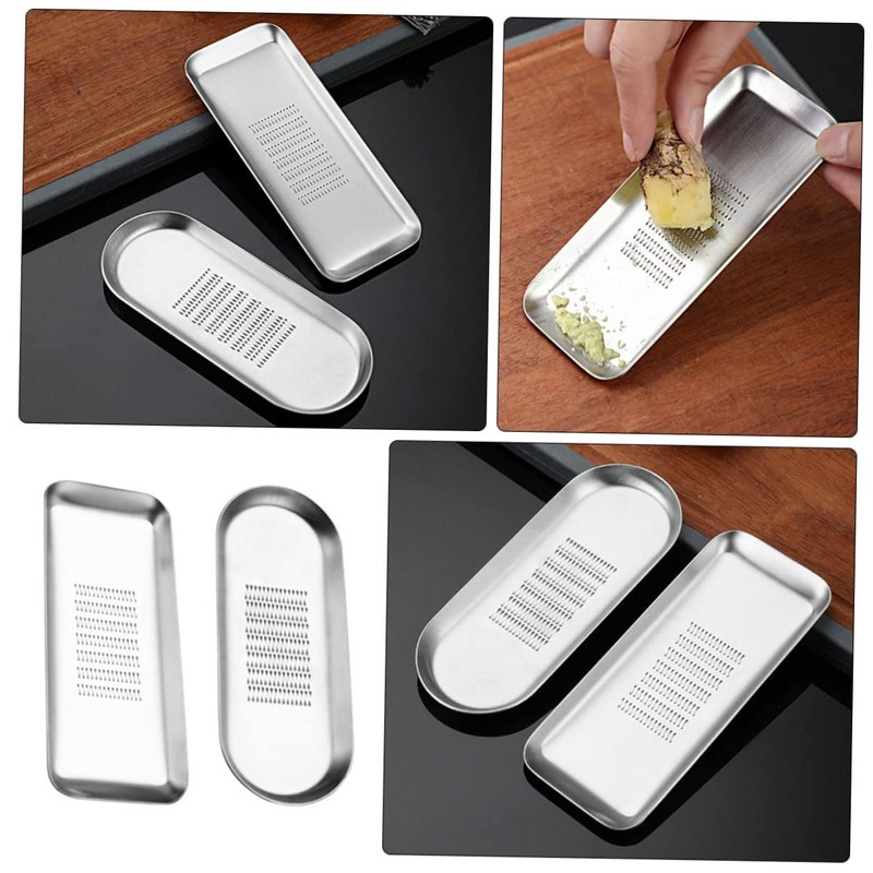 Ciieeo 2pcs Stainless Steel Ginger Grater Premium Kitchen Tool for