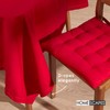 HOMESCAPES Red Table Cloth, Plain Cotton Tablecloth, Square, Handcrafted &