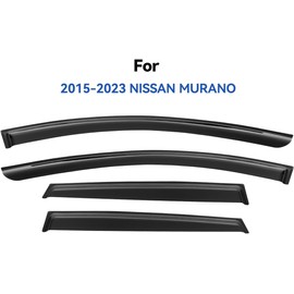 Window Visors Rain Guards for 2015-2024 Nissan Murano, Out-Channel Window Vent Wind Deflectors Visors Shades for 15-24 Murano S SV SL Platinum, Tape-on
