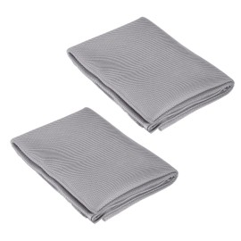 sourcing map 2 Pcs Speaker Grill Cloth Stereo Mesh Fabric Silver Mesh 140 x 100 CM for Protective Dustproof Speaker Repair Universal Car Home