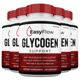 EasyFlow Glycogen Support Pills, Easy Flow  Capsules Blood Support (5 Pack)