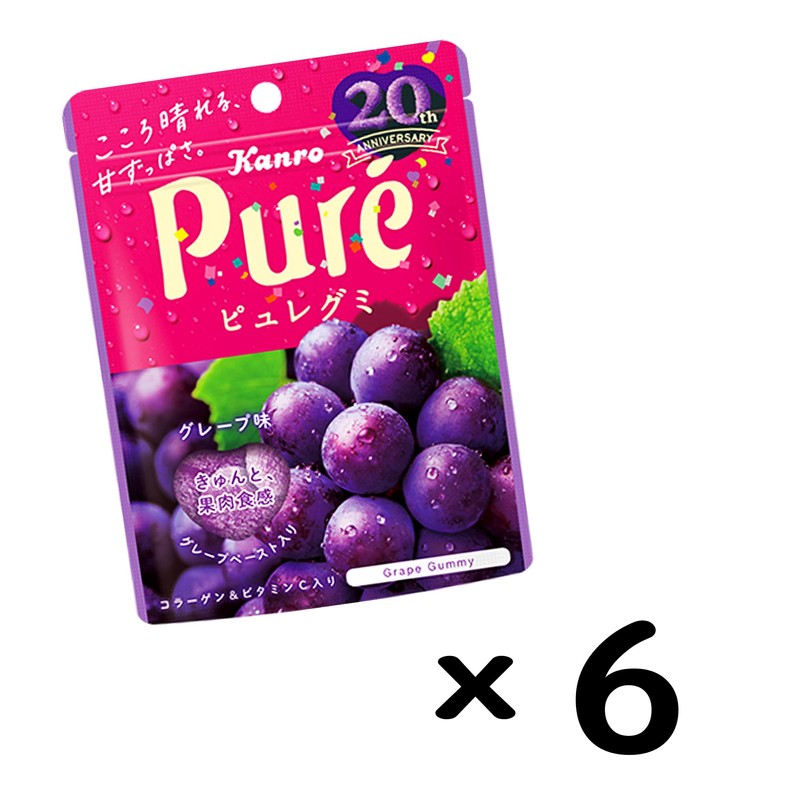 カンロ ピュレグミグレープ 56g×6袋